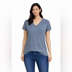 5/$25 - LOLE Striped V-Neck Women's Tee